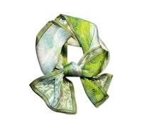 LumiSyne Sciarpa Di Seta Stretta Donna Lungo Sottile Fazzoletto Da Collo Vintage Geometriche Lettere Stampa Motivo Pittura Colorata Raso Foulard Piccolo Multifunzione Copricapo Foulard Capelli Nastro