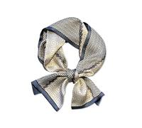 LumiSyne Sciarpa Di Seta Stretta Donna Lungo Sottile Fazzoletto Da Collo Vintage Geometriche Lettere Stampa Motivo Pittura Colorata Raso Foulard Piccolo Multifunzione Copricapo Foulard Capelli Nastro