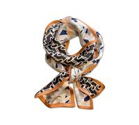 LumiSyne Sciarpa Di Seta Stretta Donna Lungo Sottile Fazzoletto Da Collo Vintage Geometriche Lettere Stampa Motivo Pittura Colorata Raso Foulard Piccolo Multifunzione Copricapo Foulard Capelli Nastro