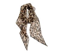 LumiSyne Sciarpa Di Seta Stretta Donna Lungo Sottile Fazzoletto Da Collo Vintage Stampa Leopardata Motivo Geometrico Leggera Georgette Cravatta Foulard Fascia Per Capelli Copricapo Nastro Sciarpa