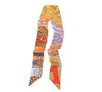 LumiSyne Sciarpa Di Seta Stretta Donna Ragazze Lungo Sottile Fazzoletto Da Collo Albero Fiore Stampata Motivo Lettere Stile Artistico Retrò Sottile Nastro Sciarpa In Raso Copricapo Fascia Per Capelli