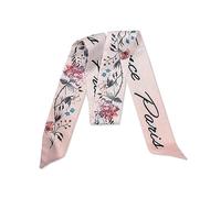 LumiSyne Sciarpa Di Seta Stretta Donna Ragazze Lungo Sottile Fazzoletto Da Collo Fiore Stampato Motivo Lettere Stile Artistico Romantico Sottile Nastro Sciarpa In Raso Copricapo Fascia Per Capelli