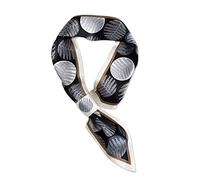 LumiSyne Sciarpa Di Seta Stretta Facile Tirare Per Passare Fiore Foglia Stampato Stile Pastorale Fresco Sottile Lunga Collo Sciarpe Raso Foulard Piccolo Fascia Per Capelli Copricapo Fazzoletto Nastro