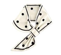 LumiSyne Sciarpa Di Seta Stretta Facile Tirare Per Passare Stile Vintage Francese Motivo a Pois Linea Sottile Lunga Fazzoletto Da Collo Raso Foulard Piccolo Fascia Per Capelli Copricapo Sciarpe Nastro