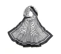 LumiSyne Sciarpa Hijab Chiffon Donna Motivo Di Stile Etnico Classico Sciarpa Palestinese Shemagh Kefiah Deserto Araba Sciarpa Keffiyeh Foulard Da Testa Turbante Leggero Scialle Protezione Solare