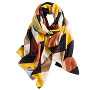 LumiSyne Sciarpa Primavera Donna Ragazze Sciarpa di Cotone Morbido e Sottile Modello Geometrico Lettera