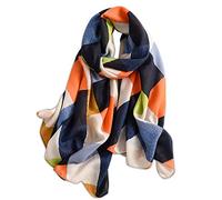 LumiSyne Sciarpa Primavera Donna Ragazze Sciarpa di Cotone Morbido e Sottile Modello Geometrico Lettera