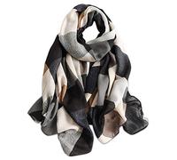 LumiSyne Sciarpa Primavera per Donna e Ragazze - Cotone Morbido e Sottile, Colori Misti, Modello Geometrico e Lettera - Scialle Stole Caldo Moda