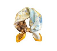 LumiSyne Sciarpe Di Seta Da Donna Foulard Quadrata Fresco Semplice Motivo a Cuore Stampata Graffiti Seta Di Raso Di Alta Qualità Fazzoletto Fascia Per Capelli Wristband Regali Accessori Senior