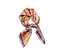 LumiSyne Sciarpe Di Seta Donna Foulard Quadrata 70×70cm Retro Stampato Motivo Geometriche Catena Lettere Leggera Raso Foulard Piccolo Fazzoletto Da Collo Fascia Per Capelli Bandane Copricapo