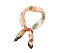 LumiSyne Sciarpe Di Seta Donna Foulard Quadrata Stampata Graffiti e Pittura Leggera Raso Sciarpa Vintage Fazzoletto Da Collo Bandane Fascia Per Capelli Copricapo 70x70cm