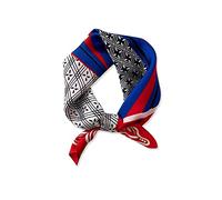 LumiSyne Sciarpe Di Seta Donna Foulard Quadrato Stampata Geometriche Cuciture Colorate Motivo Paisley Leggera Raso Foulard Piccolo Decorativo Bandane Fascia Per Capelli Fazzoletto Wristband Copricapo