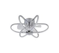 Lumit Jura Ventilatore da soffitto WiFi con luce e telecomando 74W 53,3 cm 5 pale cromato