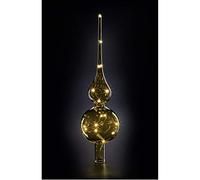 Lumix® 76031 - Punta per albero di Natale, senza fili, 29 cm, in vetro soffiato con catena luminosa a LED, 1 pezzo