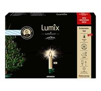 Lumix® SuperLight Bavaria 77911 - Set di 6 candele per albero di Natale, colore: avorio 9 cm, bianco caldo