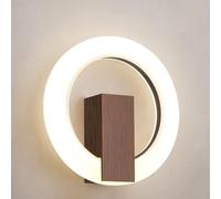Lumo Moderno a Parete Lampada a Parete, la Lettura della Camera da Letto Rotonda Light Light 5W 4000K Luci da sconde a Parete Interna per Soggiorno Decorazione Sala da Pranzo, Marrone, Oro (Marrone)