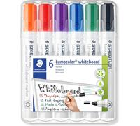 Lumocolor Drywipe Markers Bullet Tip (Assorted Colours) [Wallet 6]
