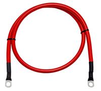 Lumonic 1,5m cavo di terra per batteria con sezione trasversale di 10mm² rosso - cavo di alimentazione per autoveicoli con 2x capocorda tubolari M8 - cavo in rame isolato