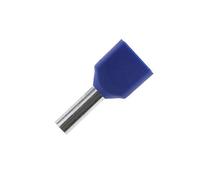 Lumonic 100 x 2,5mm² manicotti terminali per cavi TWIN isolati in blu I La lunghezza del puntale twin per 2 fili è di 8mm I Stagnato per protezione dalla corrosione