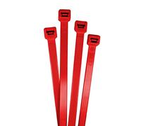 Lumonic 100x fascette per cavi 430 x 9mm I Fascette per cavi rosse di qualità industriale I Fascette per cavi resistenti ai raggi UV, fascette per cav