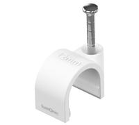 Lumonic 100x morsetto a chiodo 12mm per cavo bianco - morsetto per cavo con chiodo 25mm, ad esempio per il montaggio a parete - morsetti per cavo di d