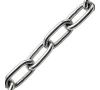 Lumonic 10m Catena V4A in acciaio inox | 3mm | A lungo raggio | Inossidabile + resistente all'acqua di mare | Catena antipioggia, cesto sospeso, catena a sbarramento