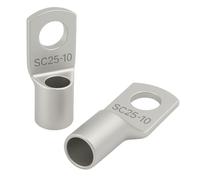 Lumonic 10x capocorda a tubo 25mm² M10 I capocorda a crimpare 25mm2 nudo SC25-10 capocorda ad anello 25mm², capocorda ad anello 25mm² I capocorda ad anello, capocorda ad anello per cavi