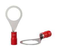 Lumonic 25x Capocorda ad anello 0,5-1,5mm² Parzialmente isolato | M10 | Rame stagnato | Collegamento sicuro del cavo senza saldature | Set, capocorda a crimpare, connettore a crimpare, occhiello ad an