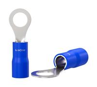Lumonic 25x capocorda ad anello M4 parzialmente isolato 1,5-2,5mm² I capocorda ad anello blu I set di capocorda, capocorda ad anello M4, capocorda ad anello, capocorda con occhiello