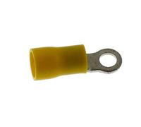 Lumonic 25x capocorda ad anello M4 parzialmente isolato 4-6mm² I capocorda ad anello giallo I set di capocorda, capocorda ad anello M4, capocorda ad anello, capocorda con occhiello