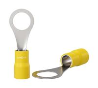 Lumonic 25x capocorda ad anello M8 parzialmente isolato 4-6mm² - Set di capocordi gialli