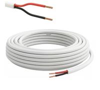 Lumonic 2x0,34mm² LED Linea di controllo Bianco 10m | cavo flessibile bipolare inguainato | LiYY Estensione, Cavo di alimentazione, Linea di alimentazione LED, Cavo di controllo