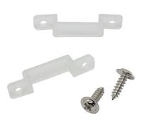 Lumonic 50x Clip di montaggio per strisce LED larghe 14mm I Fissaggio della banda LED con ponte e viti I Clip/supporto come clip di fissaggio