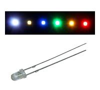 Lumonic 50x LED superluminosi di tipo 3mm - LED alta potenza per autosaldatura per il fai da te in colore giallo - Diametro: 3mm