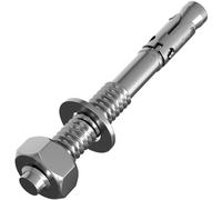 Lumonic 5x Ancora pesante M16 x 190mm | Ancore a cuneo zincate di alta qualità | Montaggio a pressione, IMMEDIATAMENTE CARICABILE | Ancoraggio in calcestruzzo, Ancoraggio pesante | per le tettoie, Rin