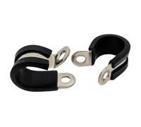 Lumonic 5x fascette per tubi da 15mm con inserto in gomma in acciaio inox V2A I fascette per cavi per avvitare I fascetta per tubi 15mm, fascette per