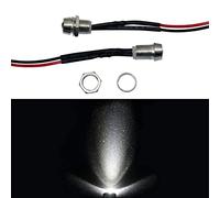 Lumonic 5x LED a vite superluminosi con resistenza per applicazioni a 12V - LED alta potenza con cavo di collegamento da saldare per il fai da te bian