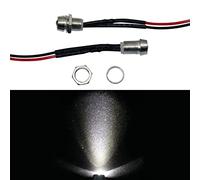 Lumonic 5x LED a vite superluminosi con resistenza per applicazioni a 12V - LED alta potenza con cavo di collegamento da saldare per il fai da te bianco 4500K - Diametro: 5mm