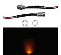 Lumonic 5x LED a vite superluminosi con resistenza per applicazioni a 24V - LED alta potenza con cavo di collegamento da saldare per il fai da te in colore giallo - Diametro: 5mm