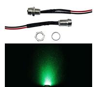Lumonic 5x LED a vite superluminosi con resistenza per applicazioni a 24V - LED alta potenza con cavo di collegamento da saldare per il fai da te in colore verde - Diametro: 5mm