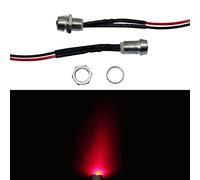 Lumonic 5x LED a vite superluminosi con resistenza per applicazioni a 24V - LED alta potenza con cavo di collegamento da saldare per il fai da te in colore rosso - Diametro: 5mm