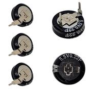 Lumonic 5x Supercap 0,22F 5,5V H-Type | EDLC direttamente applicabile, ad alta capacità | Monoblocco a 5,5 V - non è necessario il bilanciamento | Protezione da sfarfallio, backup, PLC, riscaldamento