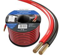 Lumonic Cavi per altoparlanti | 100m Rosso Nero | 2x 2,5mm² CCA | Cavo per diffusori HiFi | Linea audio doppia