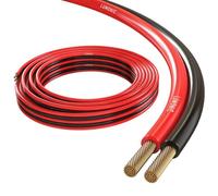 Lumonic Cavi per altoparlanti | 25m Rosso Nero | 2x 0,5mm² CCA | Cavo per diffusori HiFi | Linea audio doppia