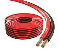 Lumonic Cavi per altoparlanti | 50m Rosso Nero | 2x 4mm² CCA | Cavo per diffusori HiFi | Linea audio doppia