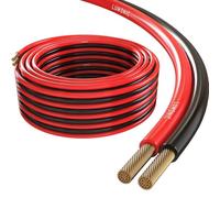 Lumonic Cavi per altoparlanti | 5m Rosso Nero | 2x 2,5mm² CCA | Cavo per diffusori HiFi | Linea audio doppia