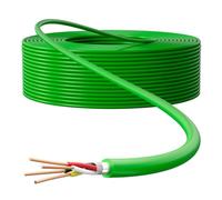 Lumonic Cavo bus premium 2x2x0,8 mm 25m | Completamente in rame OFC, schermato | verde con marcatura a metri | Casa intelligente, rete, controllo, automazione degli edifici