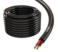 Lumonic Cavo dell'altoparlante 10m Nero | 2x 1,5mm² CCA | Cavo per diffusori HiFi | Cavo audio rotondo | Professionale PA Installazione- Audio- Cavo rotondo