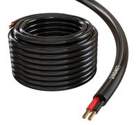 Lumonic Cavo dell'altoparlante 10m Nero | 2x 2,5mm² CCA | Cavo per diffusori HiFi | Cavo audio rotondo | Professionale PA Installazione- Audio- Cavo rotondo