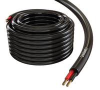 Lumonic Cavo dell'altoparlante 10m Nero tondo | 2x 4mm² CCA | Cavo per diffusori HiFi | Cavo audio rotondo | Professionale PA Installazione- Audio- Cavo rotondo